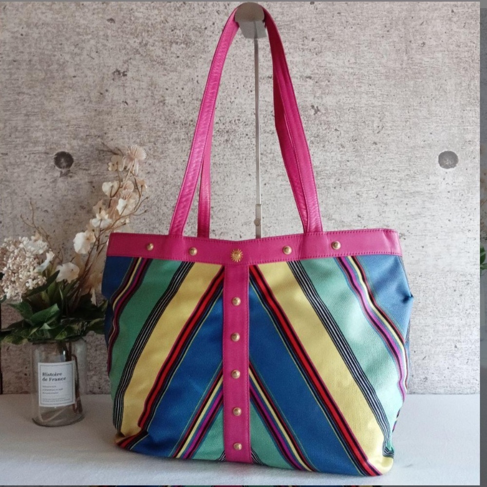 Gianni Versace Trapezoid stripe tote bag